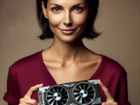 Girl with video-card